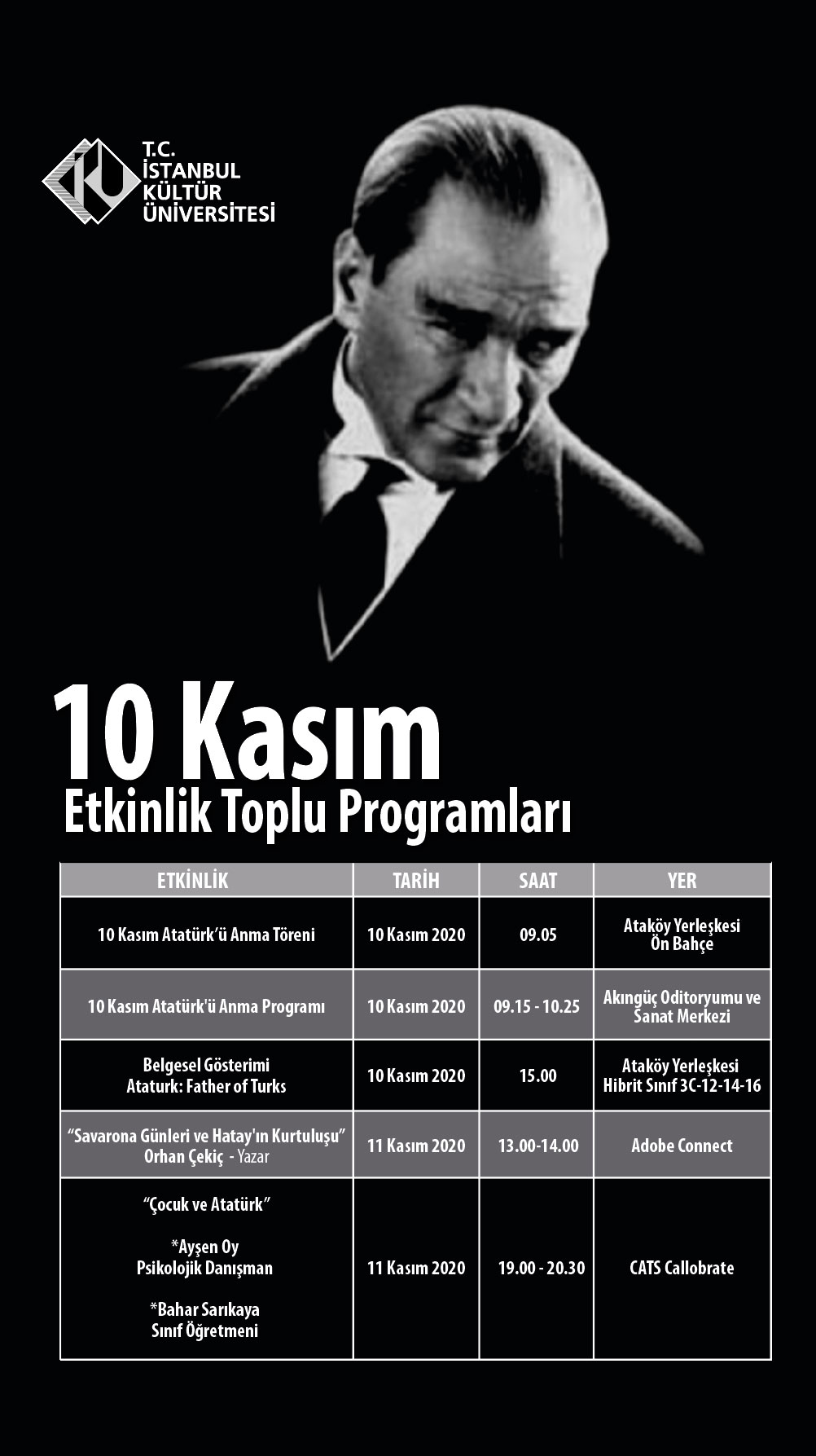 10 Kasım Anma Programı