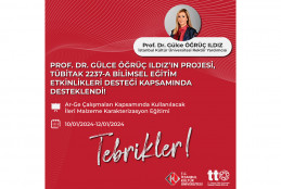 Rektör Yardımcımız Prof. Dr. Gülce Öğrüç Ildız Projesi TÜBİTAK Tarafından Desteklenecek